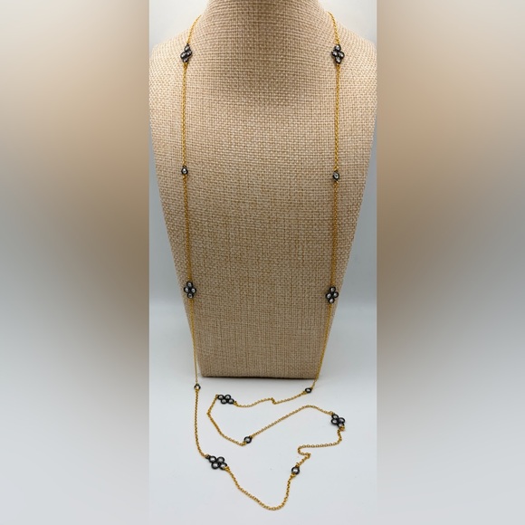 NWT Freida Rothman Elegant Gold over Sterling Silver Necklace Pendant length - Picture 2 of 6